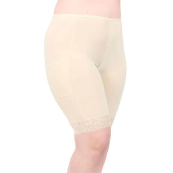 NEW UNDERSUMMERS cooling slipshort with 2 pockets in light beige - Picture 1 of 10